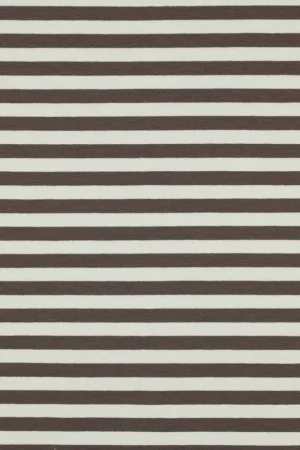 Actieprijs French terry yarn dyed strepen taupe