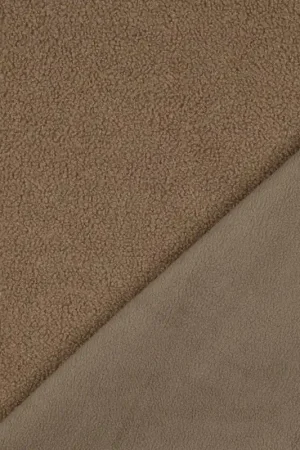 Teddy fleece double sided zand Beperkt Aanbod