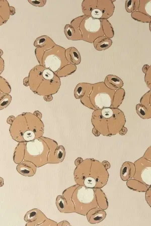 Weekendaanbieding French terry teddyberen beige