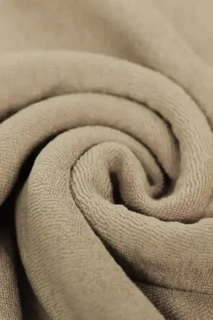 Beperkte Voorraad Stretch badstof donker beige