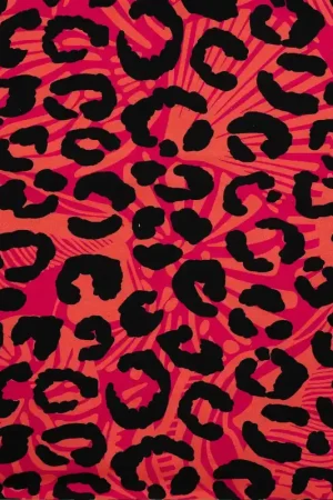 Alleen Vandaag French terry digitaal luipaardprint roze