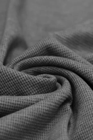 Beperkt Aanbod Wafel knit jersey donkergrijs melange