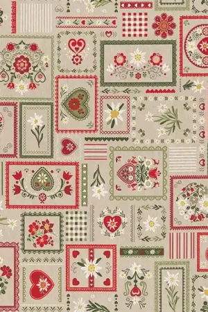 Uitverkoop Linnenlook edelweiss patchwork