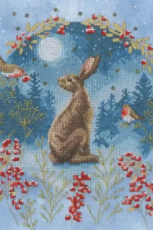 Betaalbaar Borduurpakket Jane Sunner - Midnight Moongazer - Bothy Threads