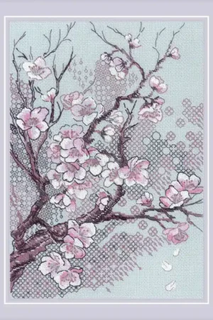 Borduurpakket Plum Blossom - RIOLIS Lage Kosten