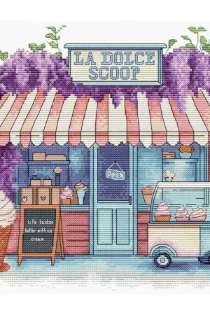 Borduurpakket Ice Cream Scoo - Luca-S Korting