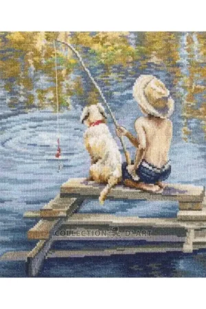 Borduurpakket Gone Fishing - RTO Favoriet