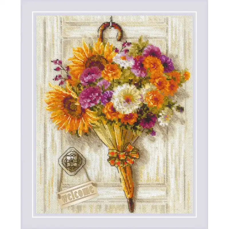 Flitsaanbieding Borduurpakket Autumn Umbrella - RIOLIS