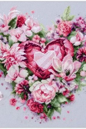 Borduurpakket Blooming Heart - Magic Needle Betaalbaar