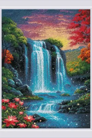 Koop Online Borduurpakket Magical Waterfall - RIOLIS