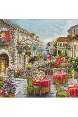 Weekendaanbieding Borduurpakket Fiori Caffes - Luca-S