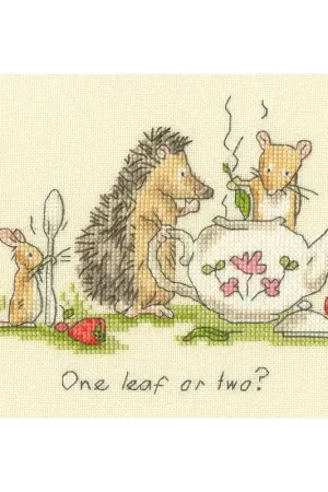Weekendaanbieding Borduurpakket Anita Jeram - One leaf or two? - Bothy Threads