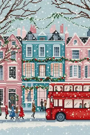 Actieprijs Borduurpakket London Snowfall - Leti Stitch