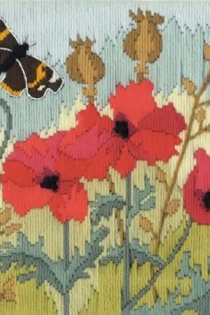 Platsteek pakket Rose Swalwell - Red Poppies - Bothy Threads Bestel Nu