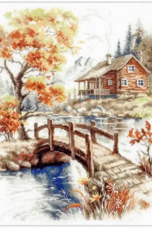 Borduurpakket Autumn in the Mountains - Magic Needle Seizoensaanbieding