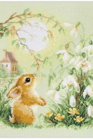 Op = Op Borduurpakket Meadow Stories - Bunny - Magic Needle