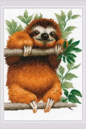 Gratis Verzending Borduurpakket Sloth - RIOLIS