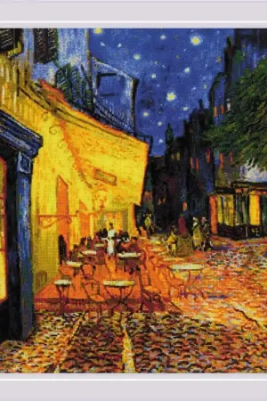 Borduurpakket Café Terrace at Night after V. Van Gogh's Painting - RIOLIS Betrouwbaar