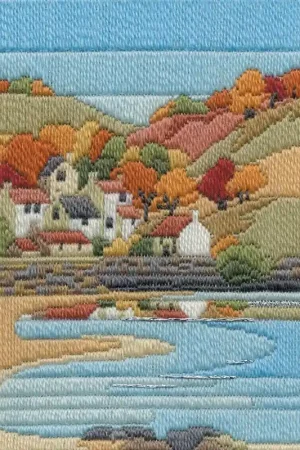 Platsteek pakket Long Stitch Seasons - Coastal Autumn- Derwentwater Designs Beste Prijs