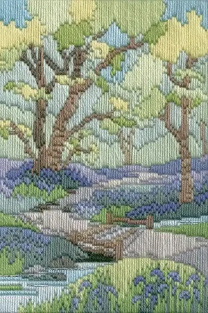 Platsteek pakket Long Stitch Seasons - Spring Walk- Bothy Threads Op = Op