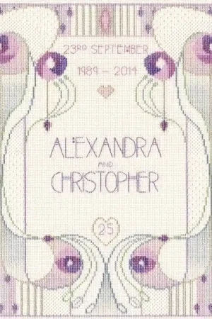 Beperkte Voorraad Borduurpakket Mackintosh - Wedding / Anniversary Sampler - Derwentwater Designs