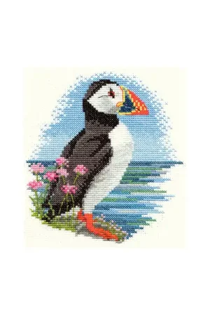 Shop Nu Borduurpakket Birds - Puffin - Bothy Threads