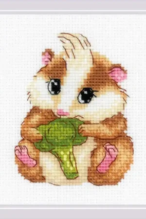 Borduurpakket Cute Hamster - RIOLIS Populair