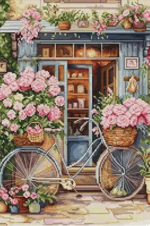 Borduurpakket Shop Flowers - Luca-S Gratis Verzending