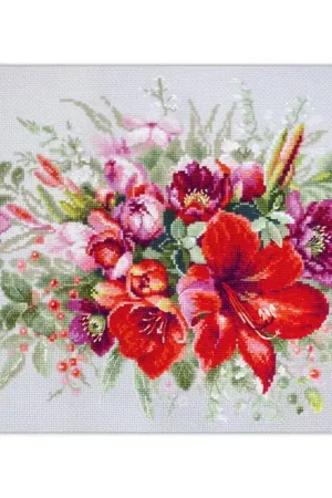 Borduurpakket Amaryllis Bouquet - Magic Needle Gereduceerde Prijs