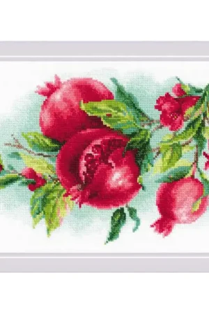 Borduurpakket Juicy Pomegranate - RIOLIS Weekendaanbieding