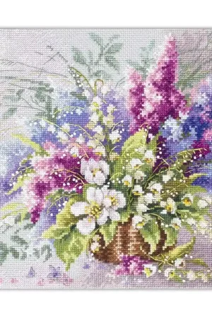 Borduurpakket Lilies of the Valley and Lilac - Magic Needle Laatste Versie