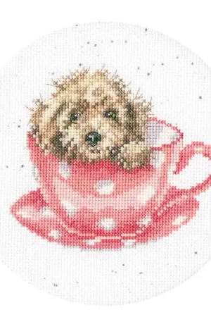 Betaalbaar Borduurpakket Hannah Dale - Teacup Pup - Bothy Threads