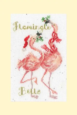 Populair Borduurpakket Hannah Dale - Flamingle Bells - Bothy Threads