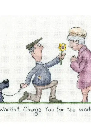 Actieprijs Borduurpakket I Wouldn't Change You - Heritage Crafts