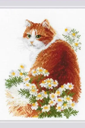 Borduurpakket Ginger Meow - RIOLIS Lage Kosten