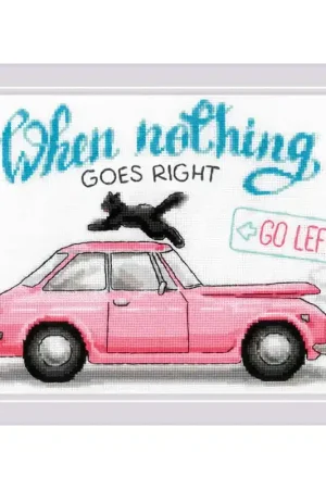 Borduurpakket Go Left - RIOLIS Lage Prijs