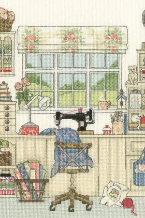 Tijdelijk Beschikbaar Borduurpakket Sally Swannell - My Sewing Room - Bothy Threads