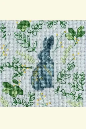Betrouwbaar Borduurpakket Jade Mosinski Christmas Cards - Scandi Hare - Bothy Threads