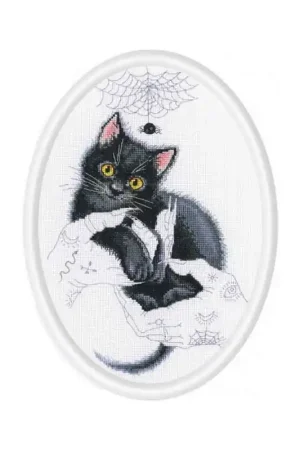 Borduurpakket Cat magic - RTO Hoge Kwaliteit