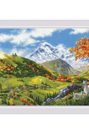 Borduurpakket Mountain Village - RIOLIS Gratis Verzending