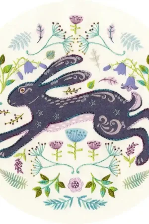 Aanbieding Vrij borduren pakket Kathy Pilcher - Folk Hare - Bothy Threads