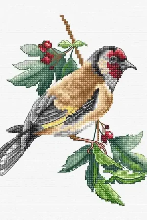Speciale Aanbieding Borduurpakket Goldfinch Bird - Luca-S