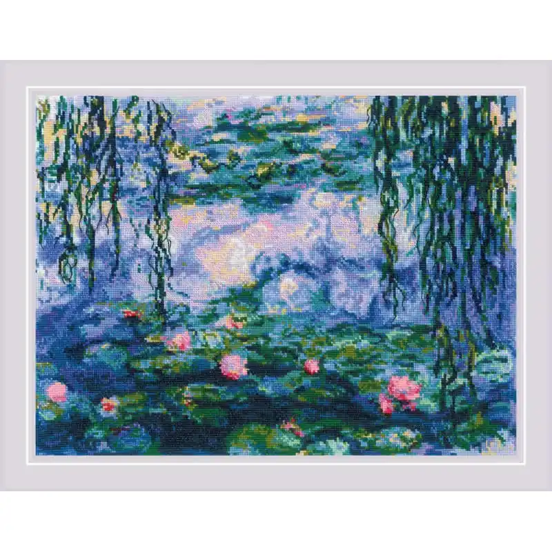 Borduurpakket Water Lilies after C. Monet's Painting - RIOLIS Aanbieding