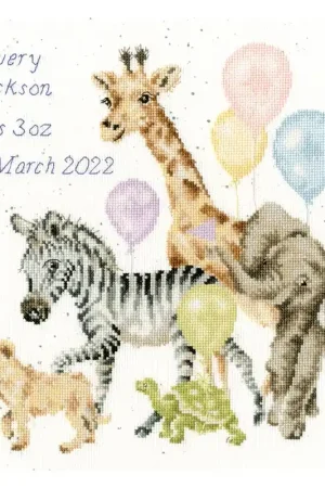 Nu Kopen Borduurpakket Hannah Dale - Welcome To The World - Bothy Threads