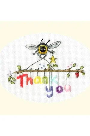 Merkproduct Borduurpakket Eleanor Teasdale - Bee-ing Thankful - Bothy Threads