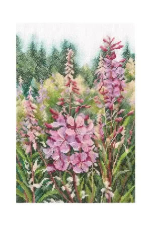 Actieprijs Borduurpakket Raspberry Candles of Willowherbs - RTO