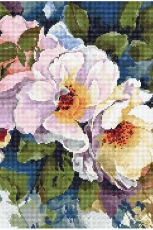Borduurpakket Roses aquarelle - Luca-S Hoge Kwaliteit
