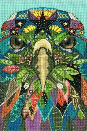 Premium Borduurpakket Sharon Turner - Jewelled Eagle - Bothy Threads