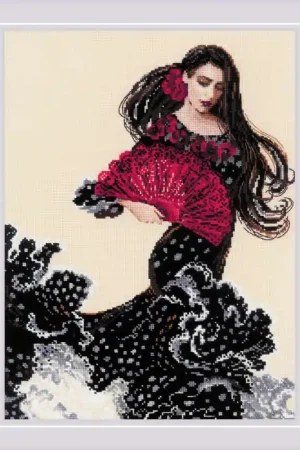 Merkproduct Borduurpakket Dancer with a Fan - RIOLIS