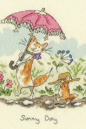 Rechtstreeks Van De Fabrikant Borduurpakket Anita Jeram - Sunny Day - Bothy Threads